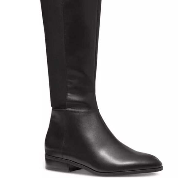 Michael Kors Bromley NWOT Flat Riding Boots Black Knee High Size 5 - Picture 3 of 9